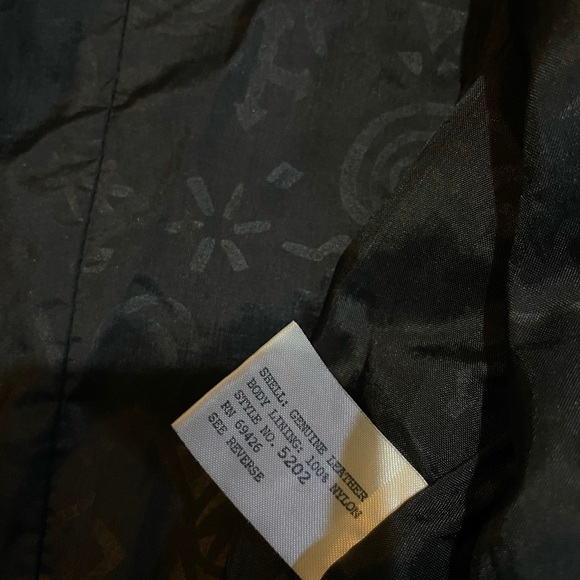 Black leather jacket vintage size small - Picture 4 of 6